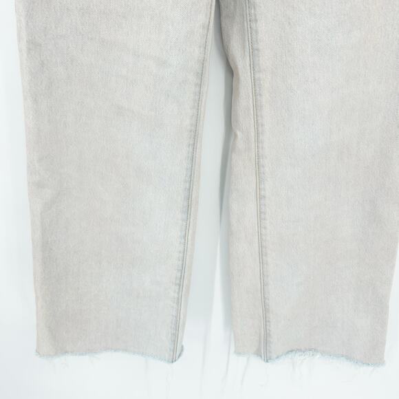 Levis Womens Dyed Raw Hem High Rise Ribcage Wide Leg Jeans Size 24 Light Wash - Picture 3 of 10